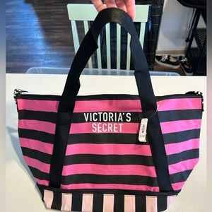 Victoria’s Secret tote with bottom zipper pocket